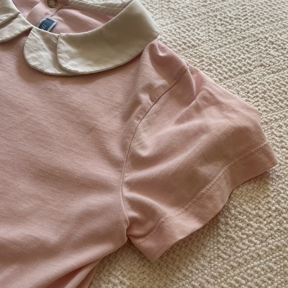 Jacadi Paris light pink white collared top - Picture 8 of 9
